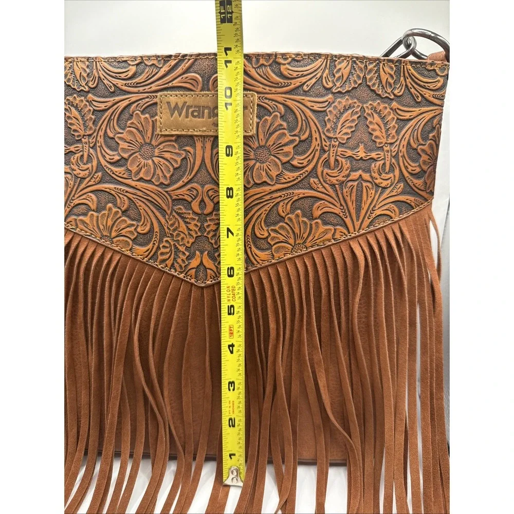NEW Wrangler Purse Handbag Fringe Western Vintage Floral Large Bag NWT Boho